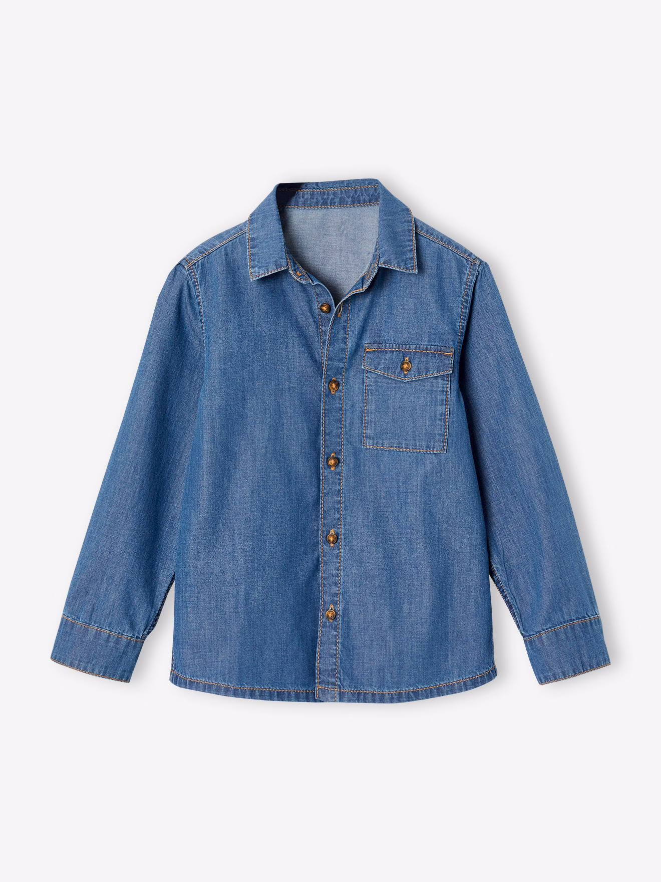 Bild von Jungen-Hemd aus Light-Denim