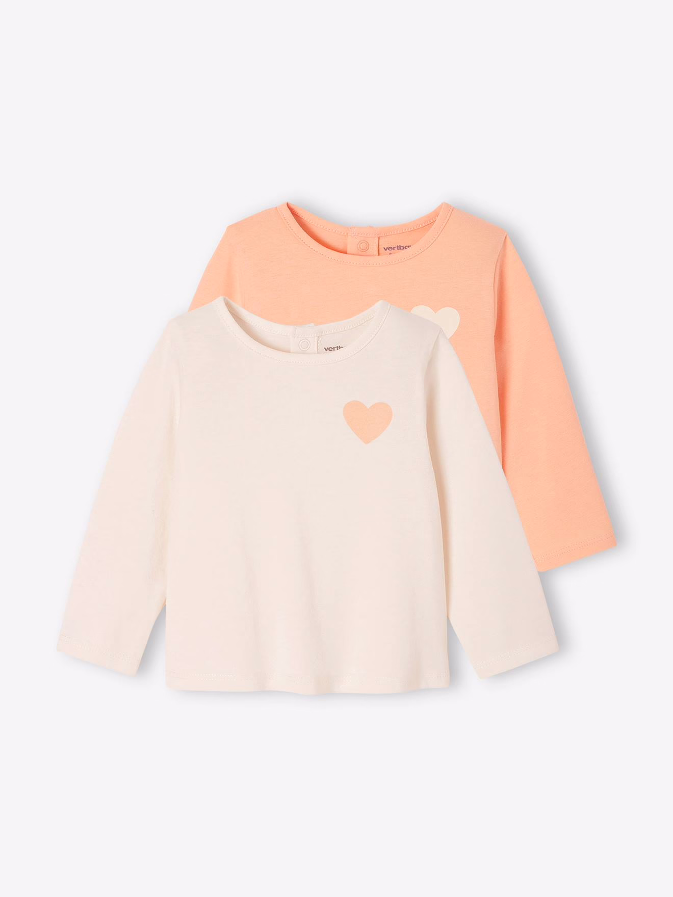 Bild von 2er-Pack Baby Shirts mit Druckknöpfen BASIC OEKO-TEX®