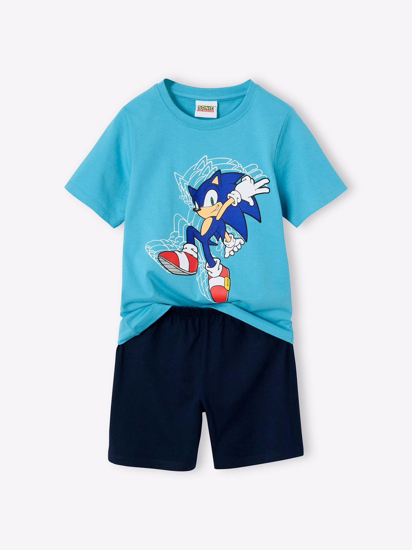 Bild von Jungen Sommer-Schlafanzug SONIC mit 3D-Print Oeko-Tex