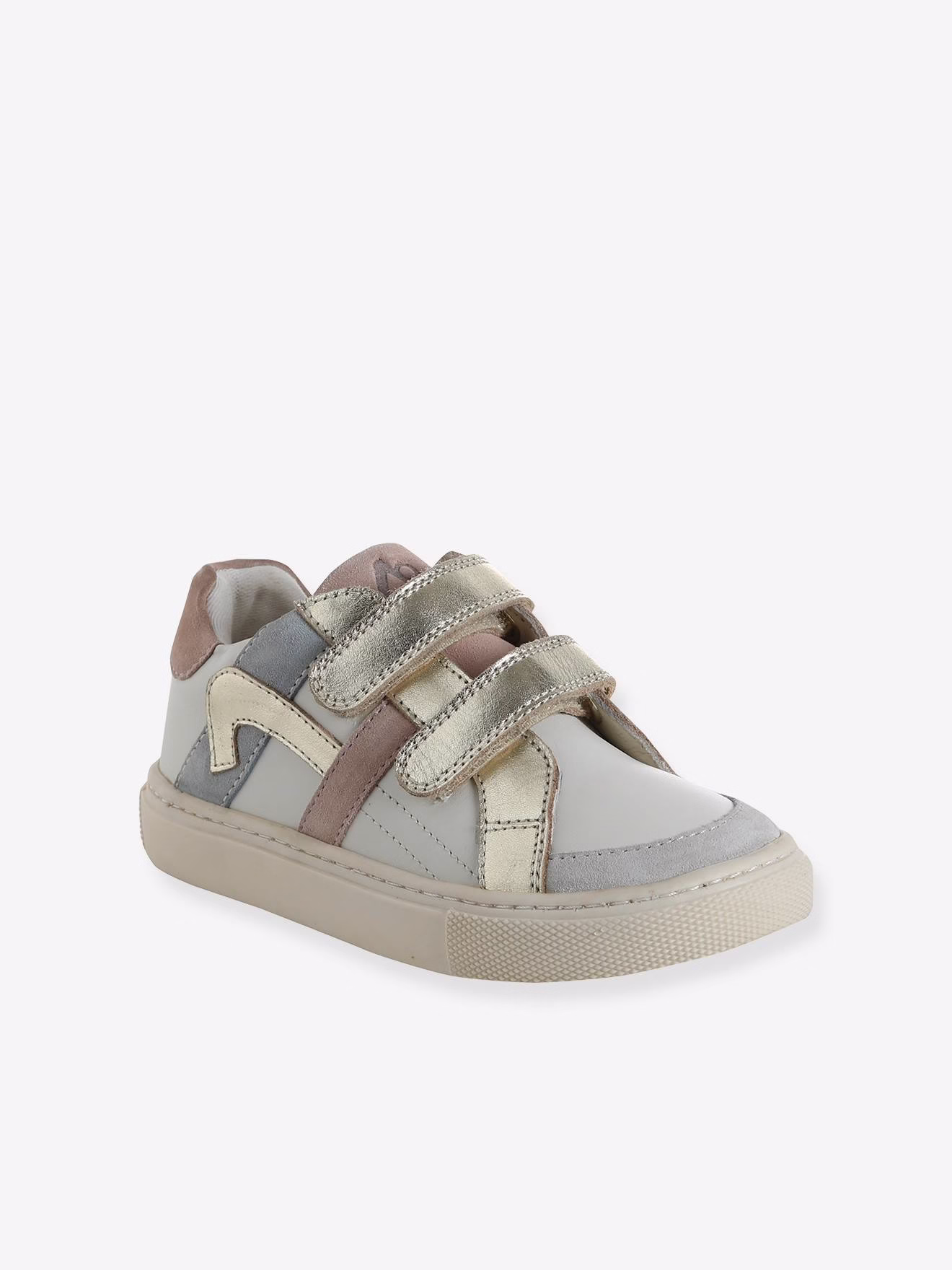 Bild von Kinder Ledersneakers mit Klett und Anziehtrick