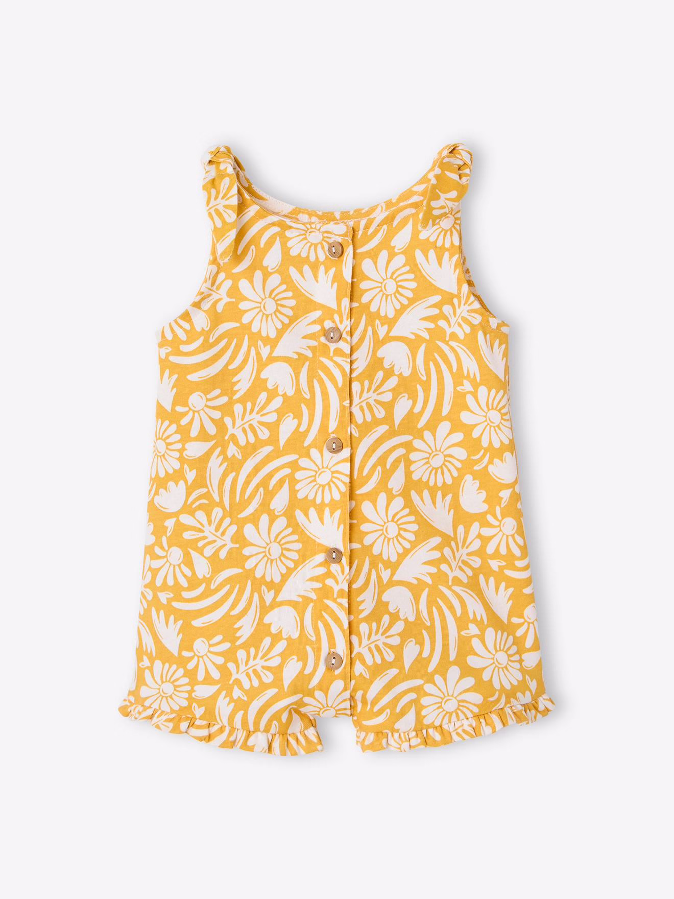 Bild von Mädchen Baby Sommer-Overall ocker
