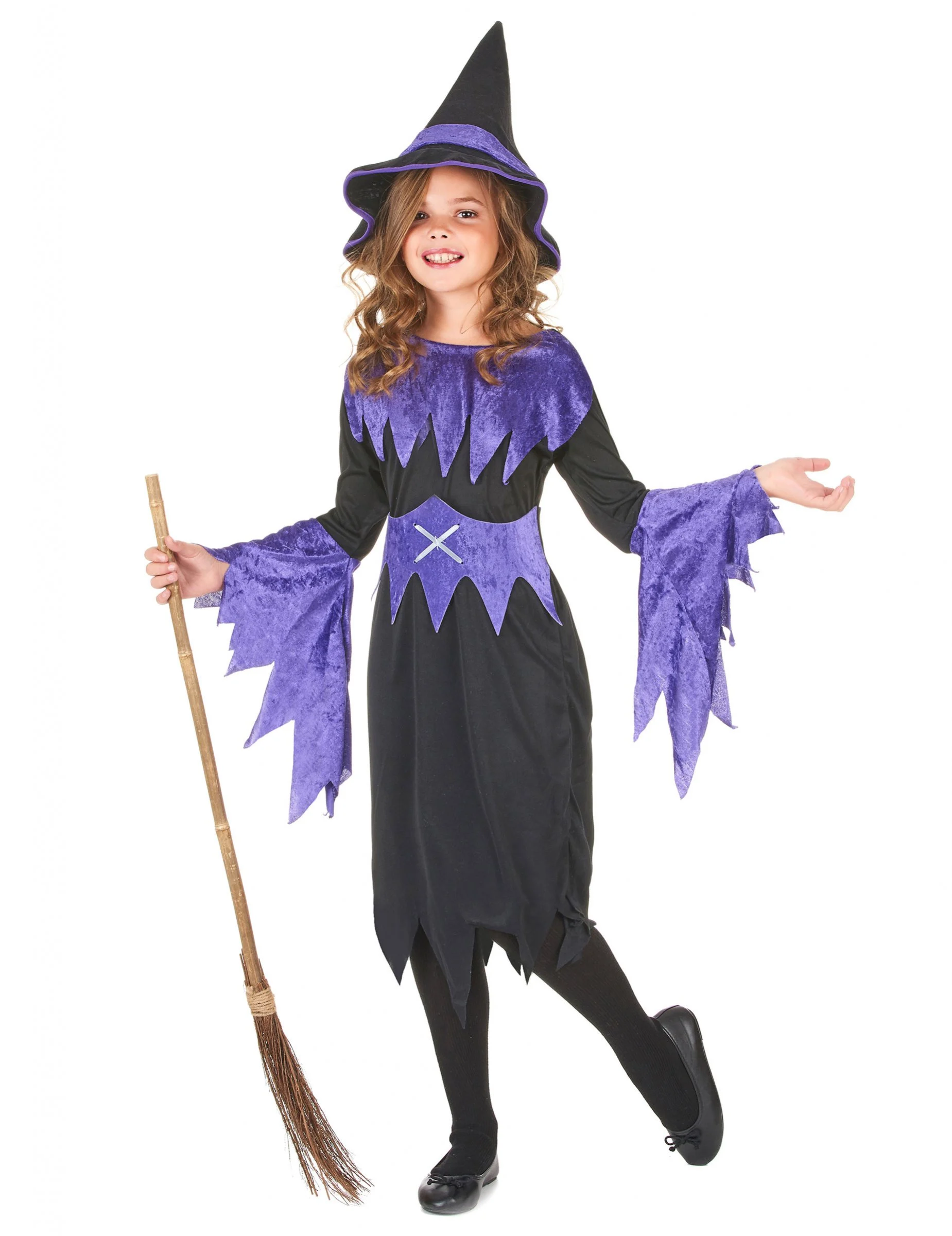 Bild von Magische Hexe Kinderkostüm Märchen schwarz-lila