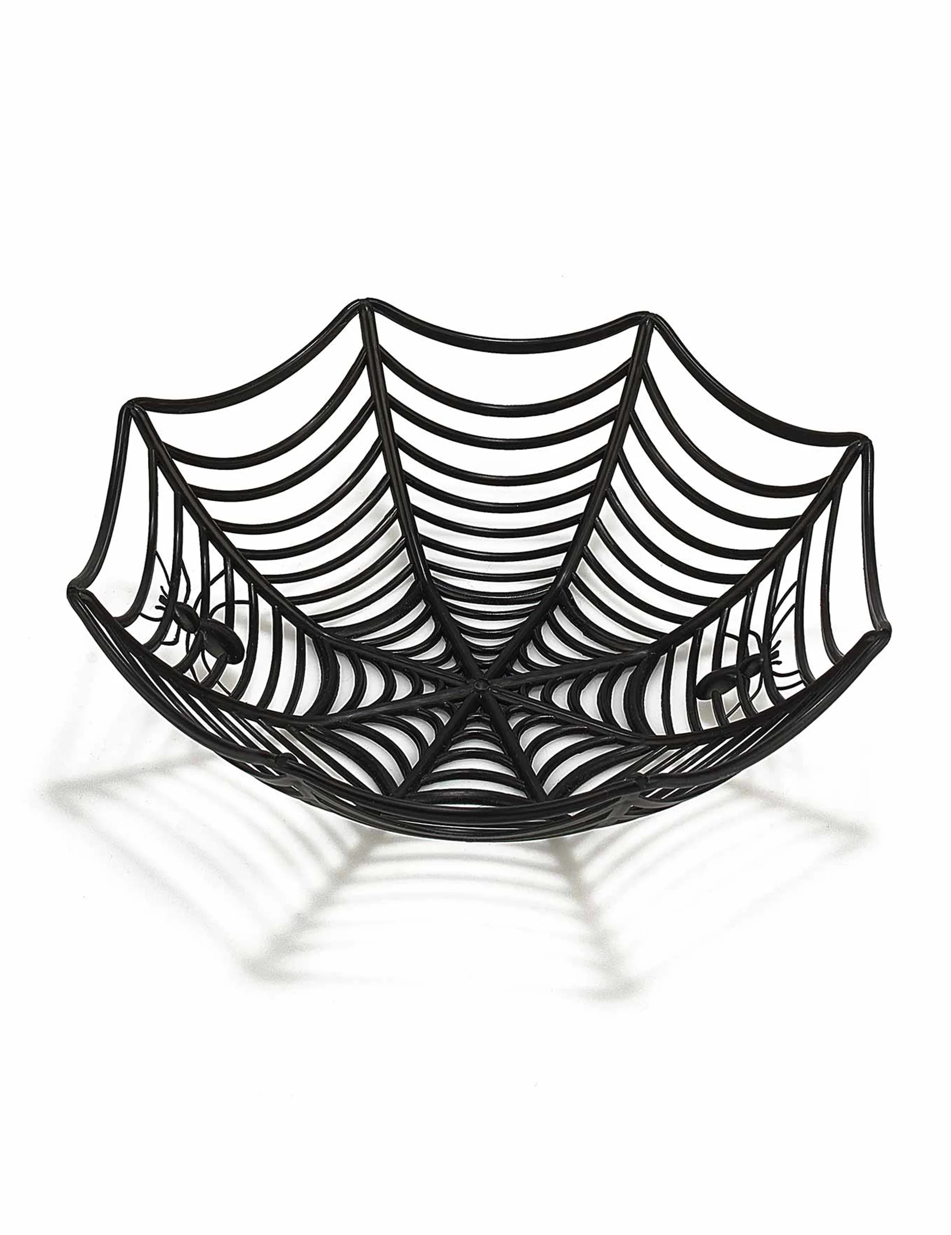 Bild von Spinnennetz-Schale Halloween Deko schwarz 27cm