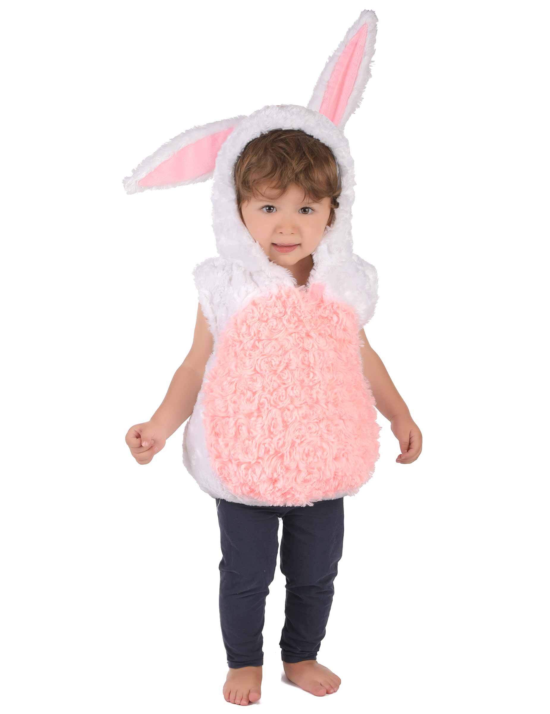 Bild von Kuschliges Hasen-Kinderkostüm Osterkostüm rosa-weiss