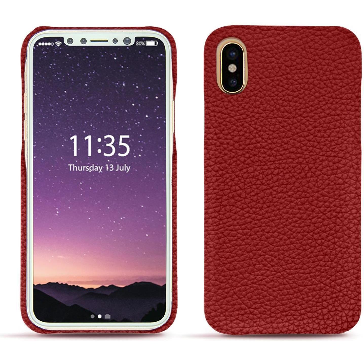 Bild von Noreve Lederschutzhülle (Apple iPhone XS), Smartphone Hülle, Rot