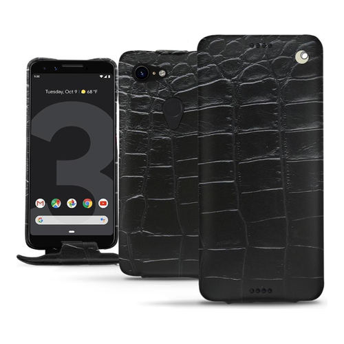 Bild von Noreve Lederschutzhülle vertikal für Google Pixel 3 – Elegante Smartphone Hülle in Schwarz