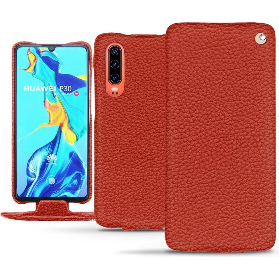Bild von Noreve Lederschutzhülle vertikal (Huawei P30), Smartphone Hülle, Orange