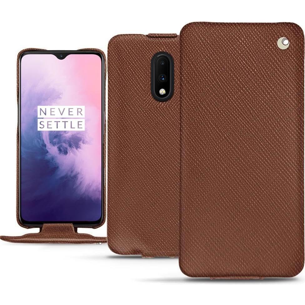 Bild von Noreve Lederschutzhülle vertikal (OnePlus 7), Smartphone Hülle, Braun