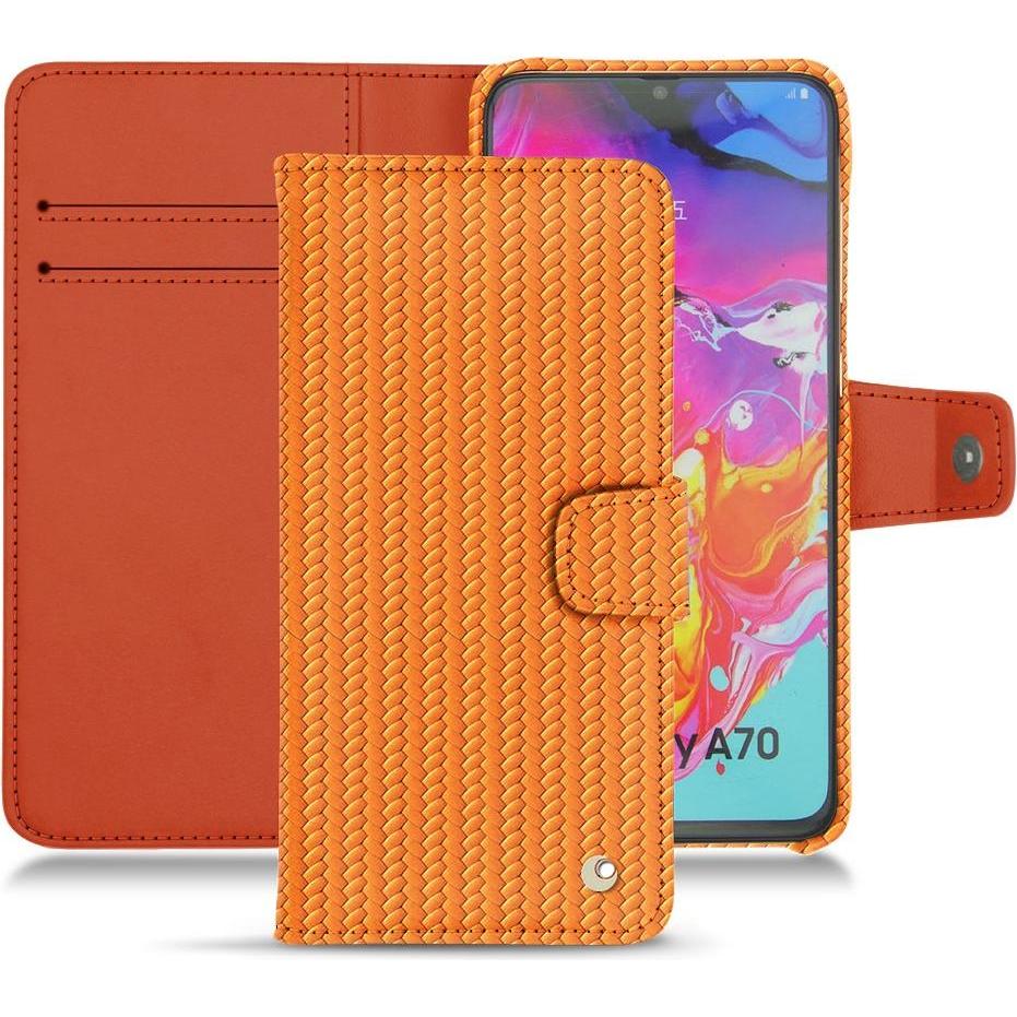 Bild von Noreve Lederschutzhülle Wallet (Samsung Galaxy A70), Smartphone Hülle, Orange