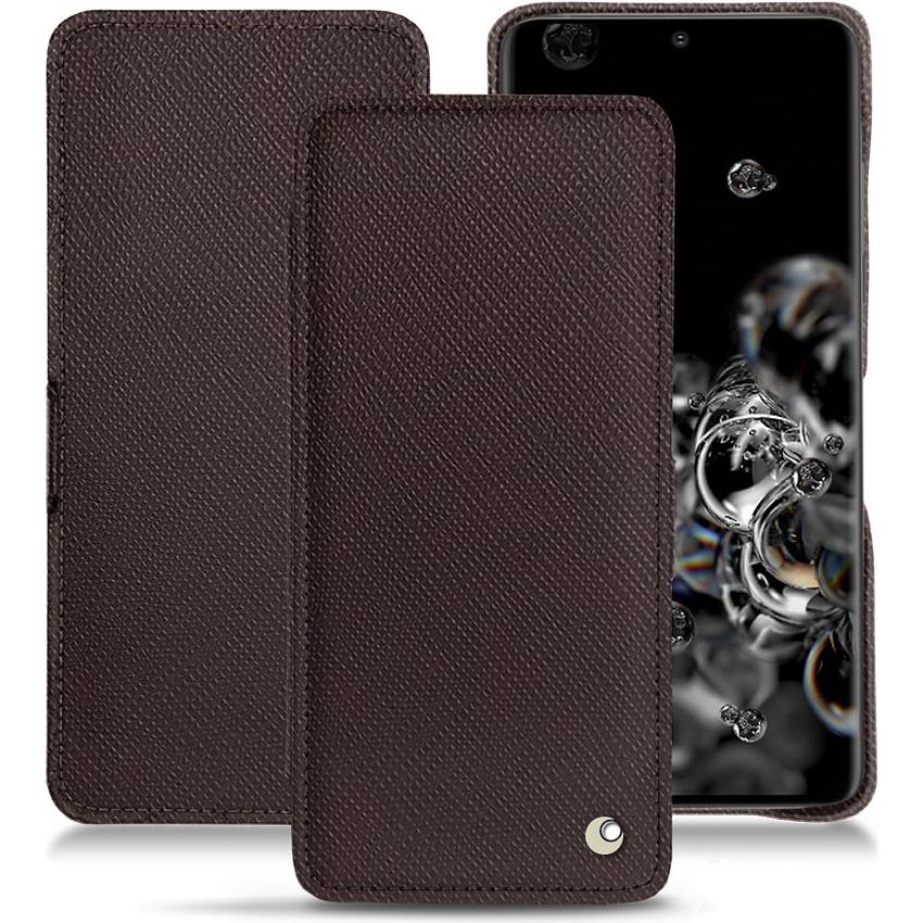 Bild von Noreve Lederschutzhülle horizontal (Samsung Galaxy S20 Ultra 5G), Smartphone Hülle, Braun