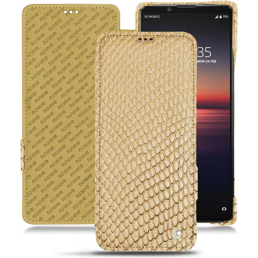 Bild von Noreve Lederschutzhülle horizontal (Sony Xperia 1 II), Smartphone Hülle, Beige