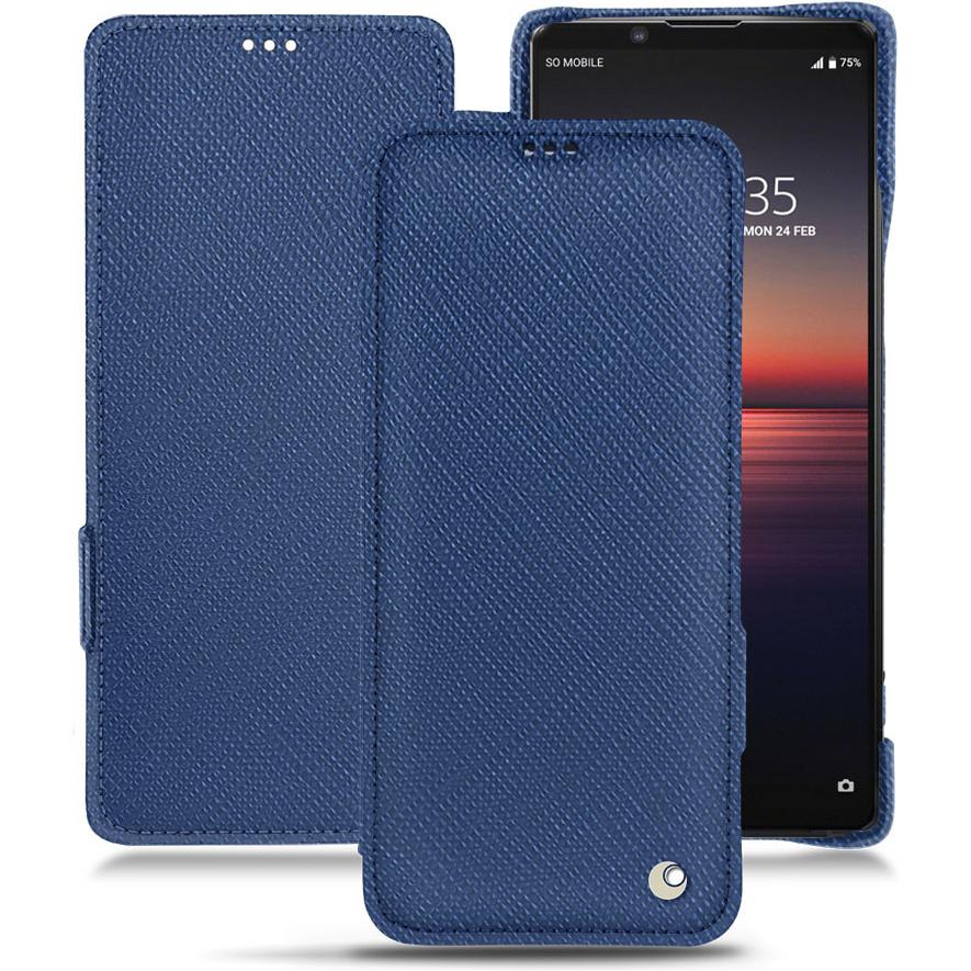 Bild von Noreve Lederschutzhülle horizontal (Sony Xperia 1 II), Smartphone Hülle, Blau
