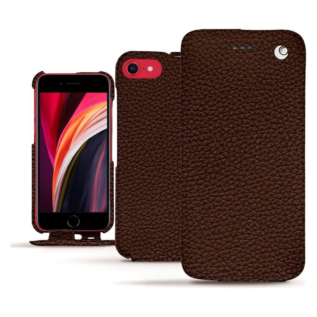 Bild von Noreve Lederschutzhülle vertikal (Apple iPhone SE (2nd Gen), Apple iPhone SE (3rd Gen)), Smartphone Hülle, Braun