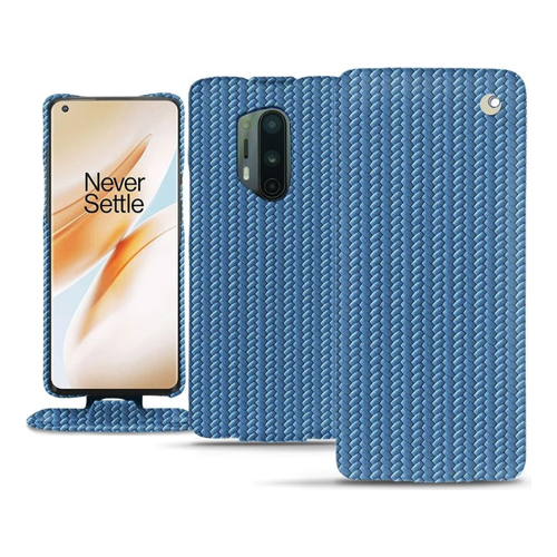 Bild von Noreve Lederschutzhülle vertikal für OnePlus 8 Pro – Elegante Smartphone Hülle in Blau