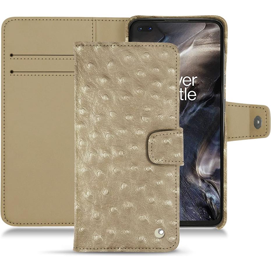 Bild von Noreve Lederschutzhülle Wallet (OnePlus Nord), Smartphone Hülle, Beige