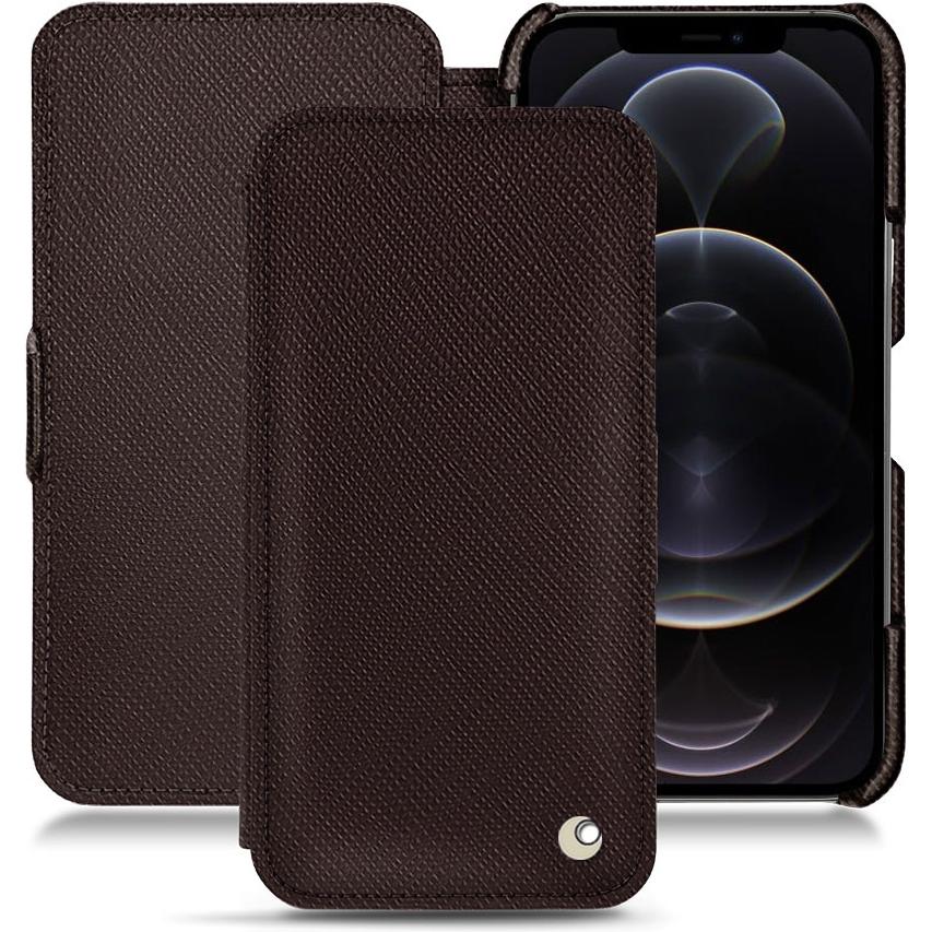 Bild von Noreve Lederschutzhülle horizontal (Apple iPhone 12 Pro Max), Smartphone Hülle, Braun