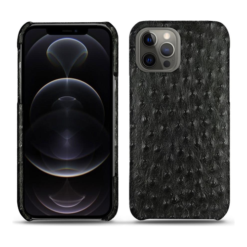 Bild von Noreve Lederschutzhülle für iPhone 12 Pro - Elegante Smartphone Hülle in Schwarz
