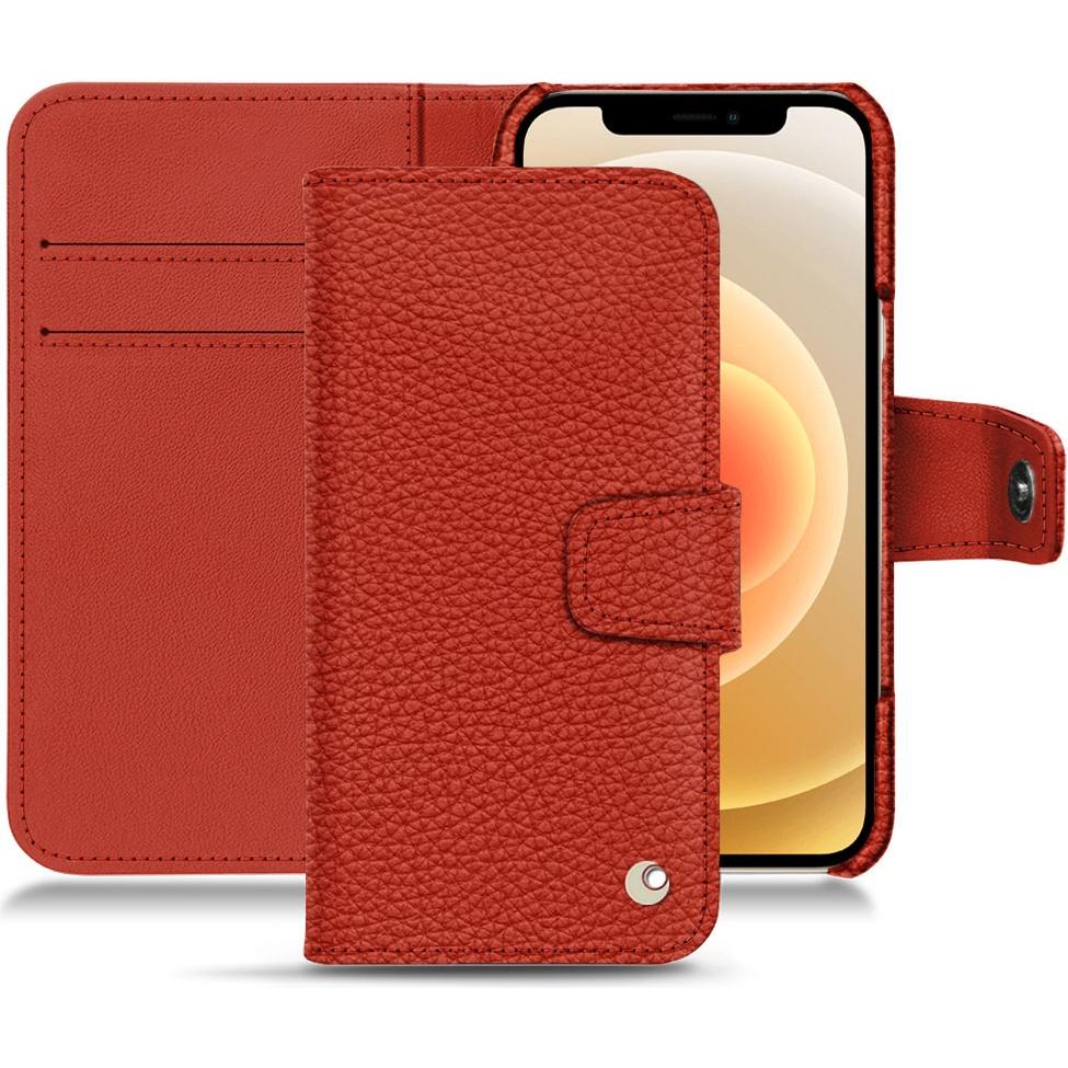 Bild von Noreve Lederschutzhülle Wallet (Apple iPhone 12), Smartphone Hülle, Orange