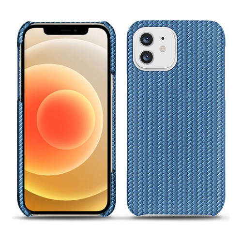 Bild von Noreve Lederschutzhülle für iPhone 12 – Elegante Smartphone Hülle in Blau