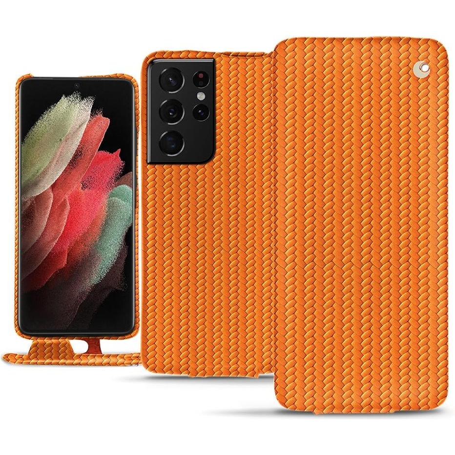 Bild von Noreve Lederschutzhülle vertikal (Samsung Galaxy S21 Ultra), Smartphone Hülle, Orange