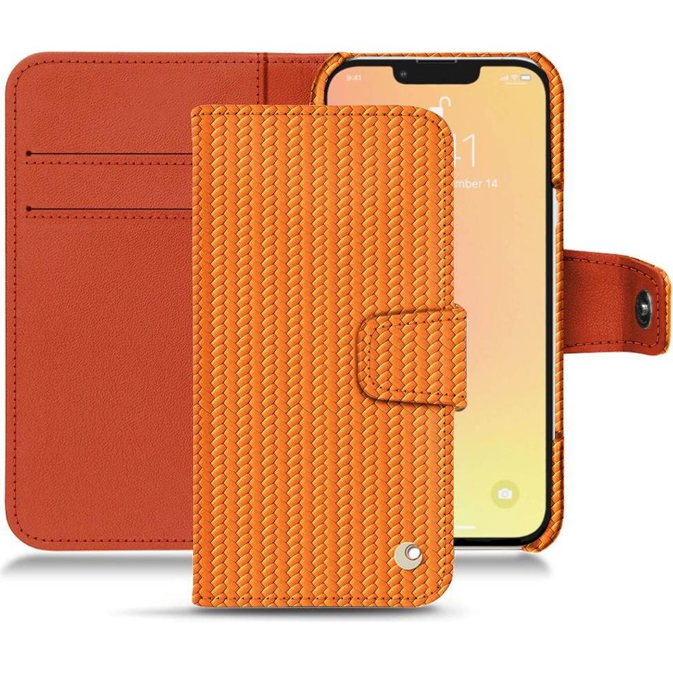 Bild von Noreve Lederschutzhülle Wallet (Apple iPhone 13 mini), Smartphone Hülle, Orange