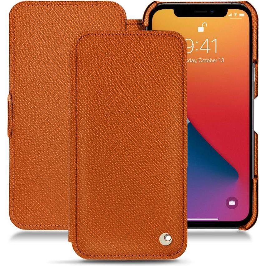 Bild von Noreve Lederschutzhülle horizontal (Apple iPhone 13 Pro Max), Smartphone Hülle, Orange
