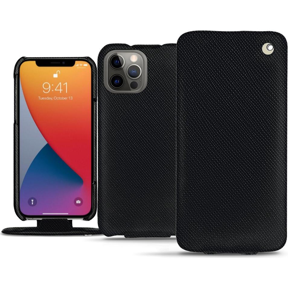 Bild von Noreve Lederschutzhülle vertikal (Apple iPhone 13 Pro Max), Smartphone Hülle, Schwarz