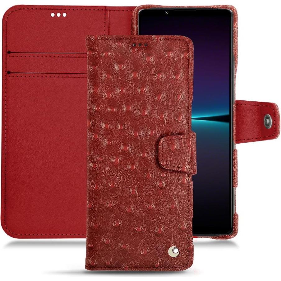 Bild von Noreve Lederschutzhülle Wallet (Sony Xperia 1 IV), Smartphone Hülle, Rot