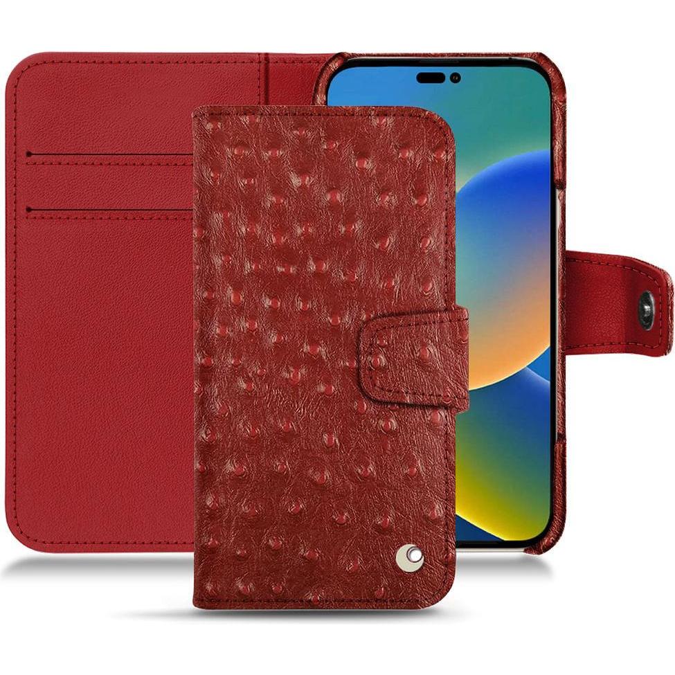 Bild von Noreve Lederschutzhülle Wallet (Apple iPhone 14), Smartphone Hülle, Rot