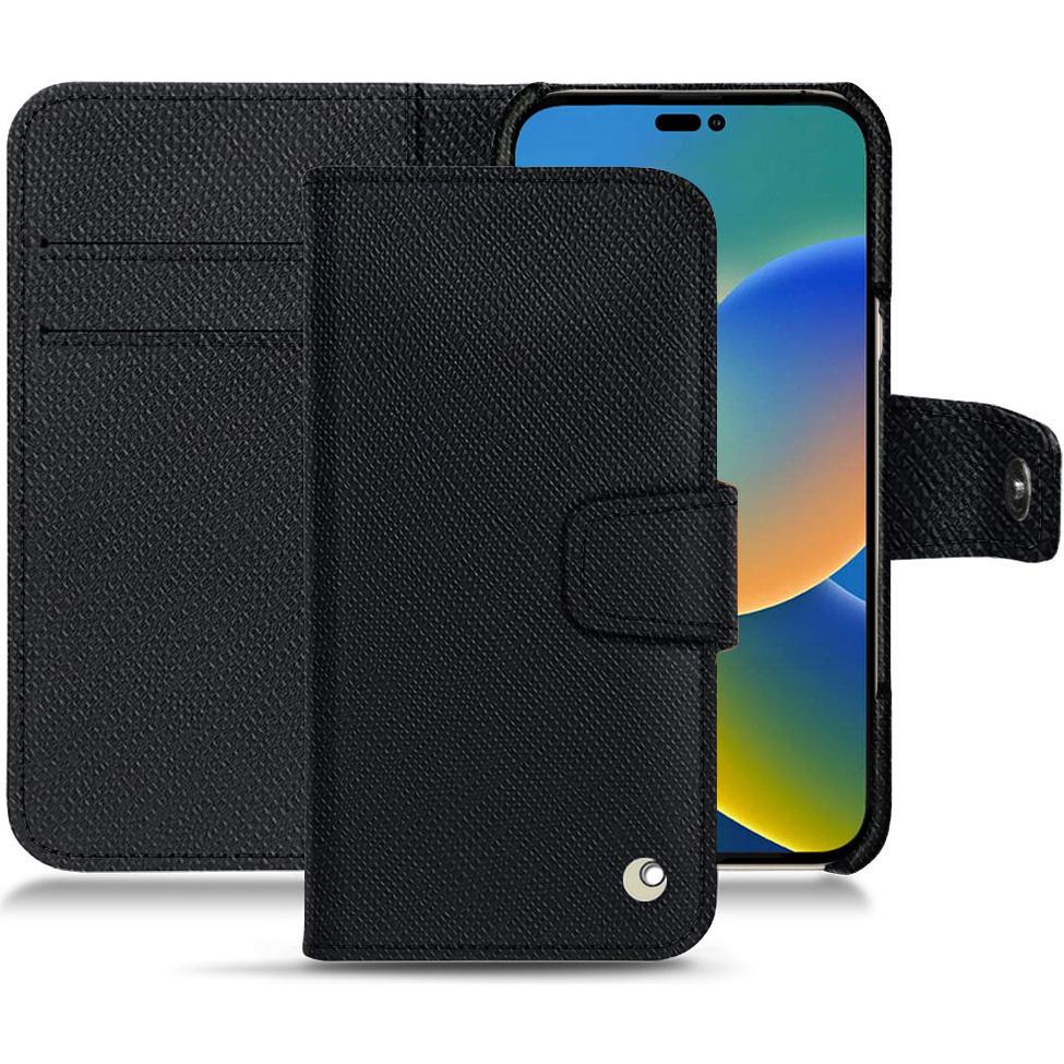 Bild von Noreve Lederschutzhülle Wallet (Apple iPhone 14), Smartphone Hülle, Schwarz