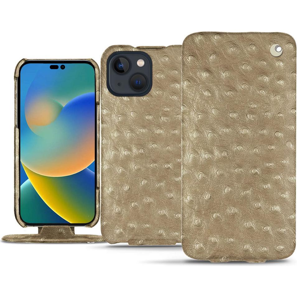 Bild von Noreve Lederschutzhülle vertikal (Apple iPhone 14), Smartphone Hülle, Beige