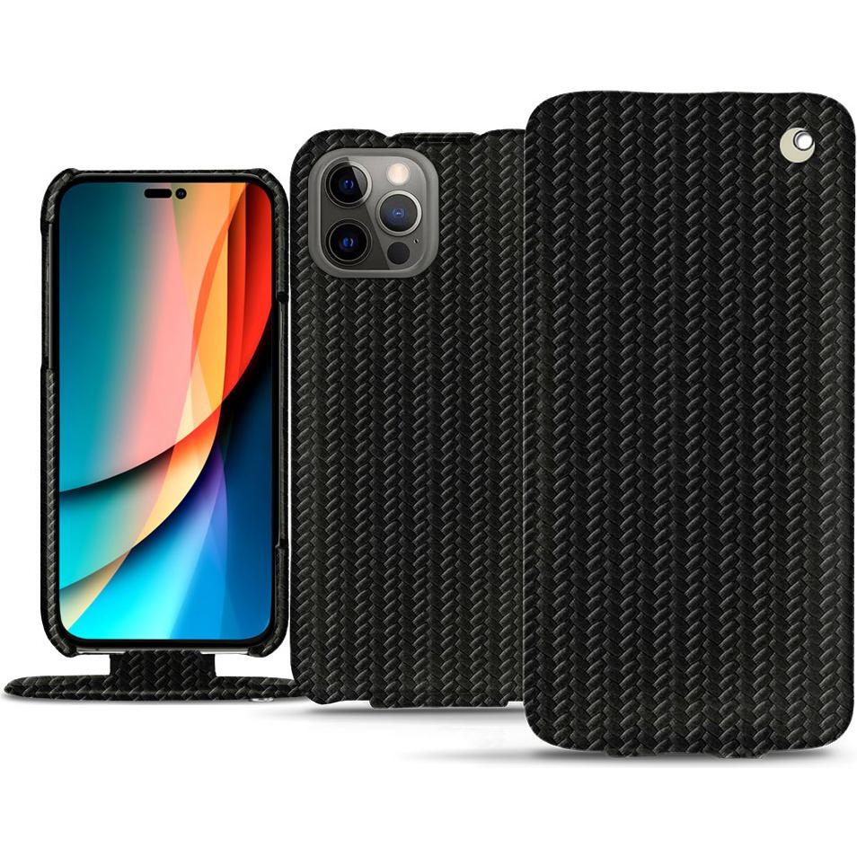 Bild von Noreve Lederschutzhülle vertikal (Apple iPhone 14 Pro), Smartphone Hülle, Schwarz