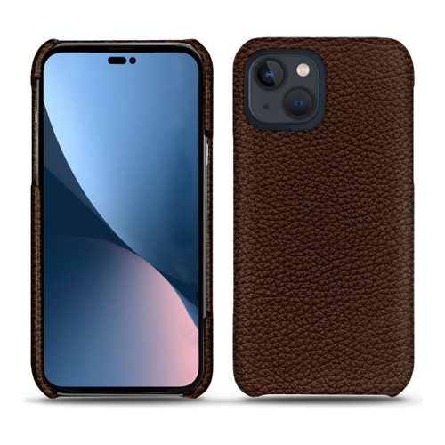 Bild von Noreve Lederschutzhülle für iPhone 14 Plus – Eleganter Schutz in Braun