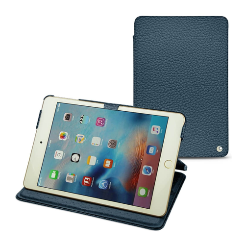 Bild von Noreve Lederschutzhülle horizontal für IPad Mini 4, Tablet Hülle, Blau