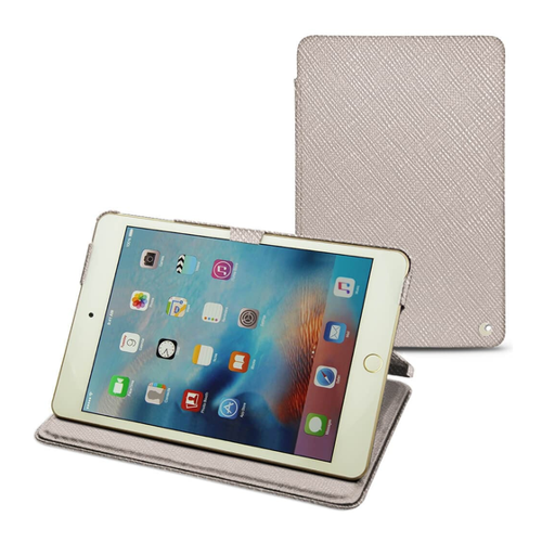 Bild von Noreve Lederschutzhülle für iPad Mini 4 - Beige Eleganz für Ihr Tablet
