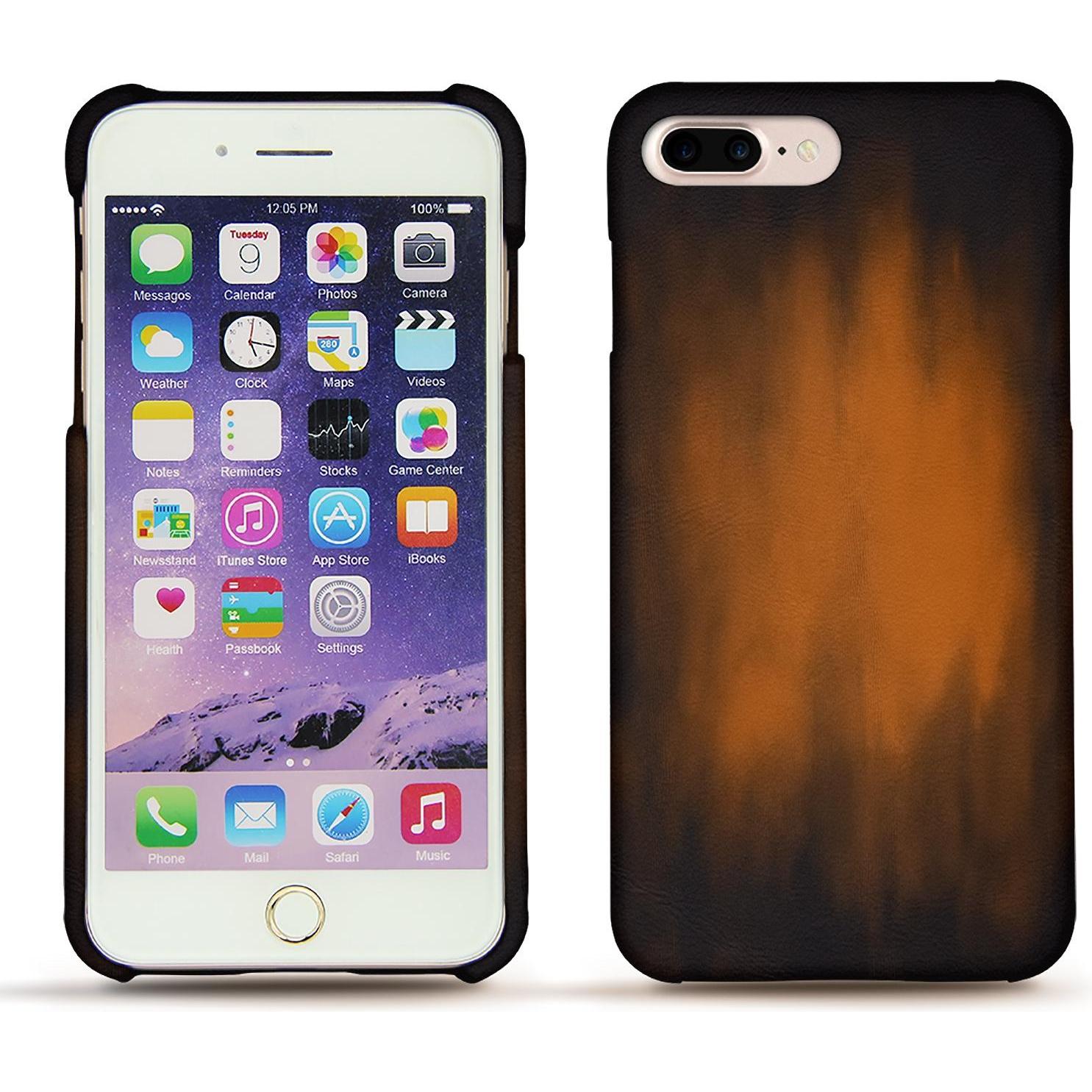Bild von Noreve Lederschutzhülle (Apple iPhone 7 Plus), Smartphone Hülle, Braun