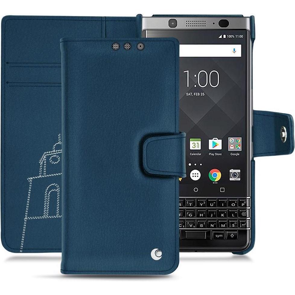 Bild von Noreve Lederschutzhülle Wallet (Blackberry KEYone), Smartphone Hülle, Blau