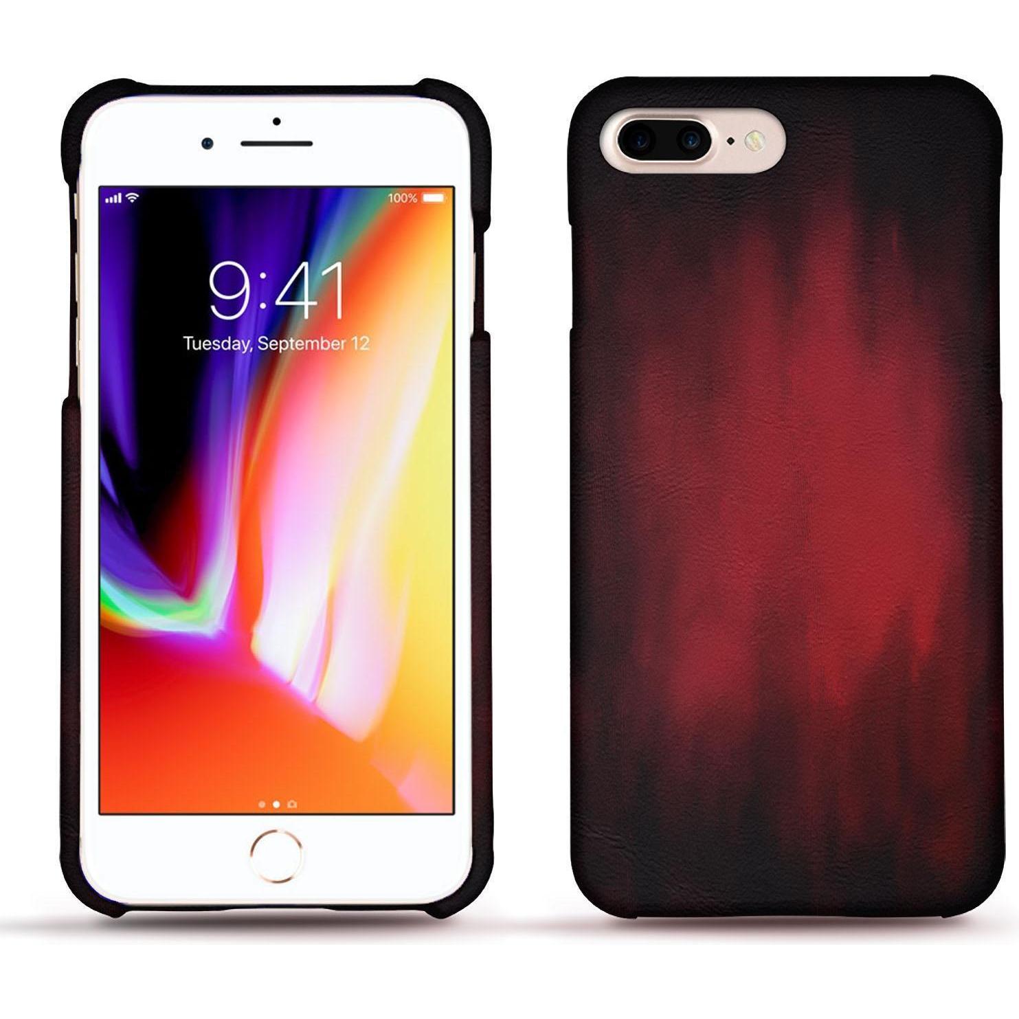 Bild von Noreve Lederschutzhülle (Apple iPhone 8 Plus), Smartphone Hülle, Rot