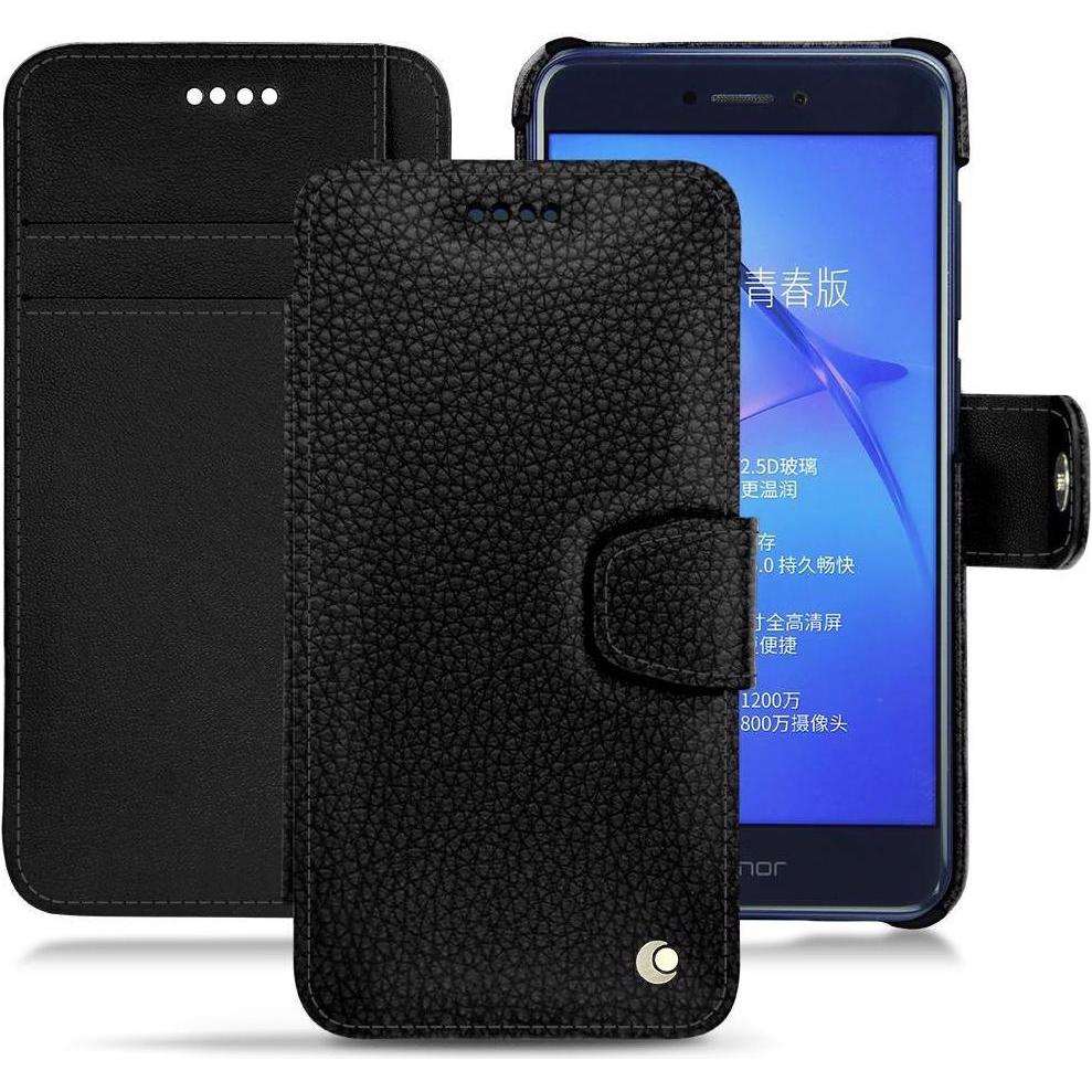 Bild von Noreve Lederschutzhülle Wallet (Huawei P8 Lite (2017)), Smartphone Hülle, Schwarz