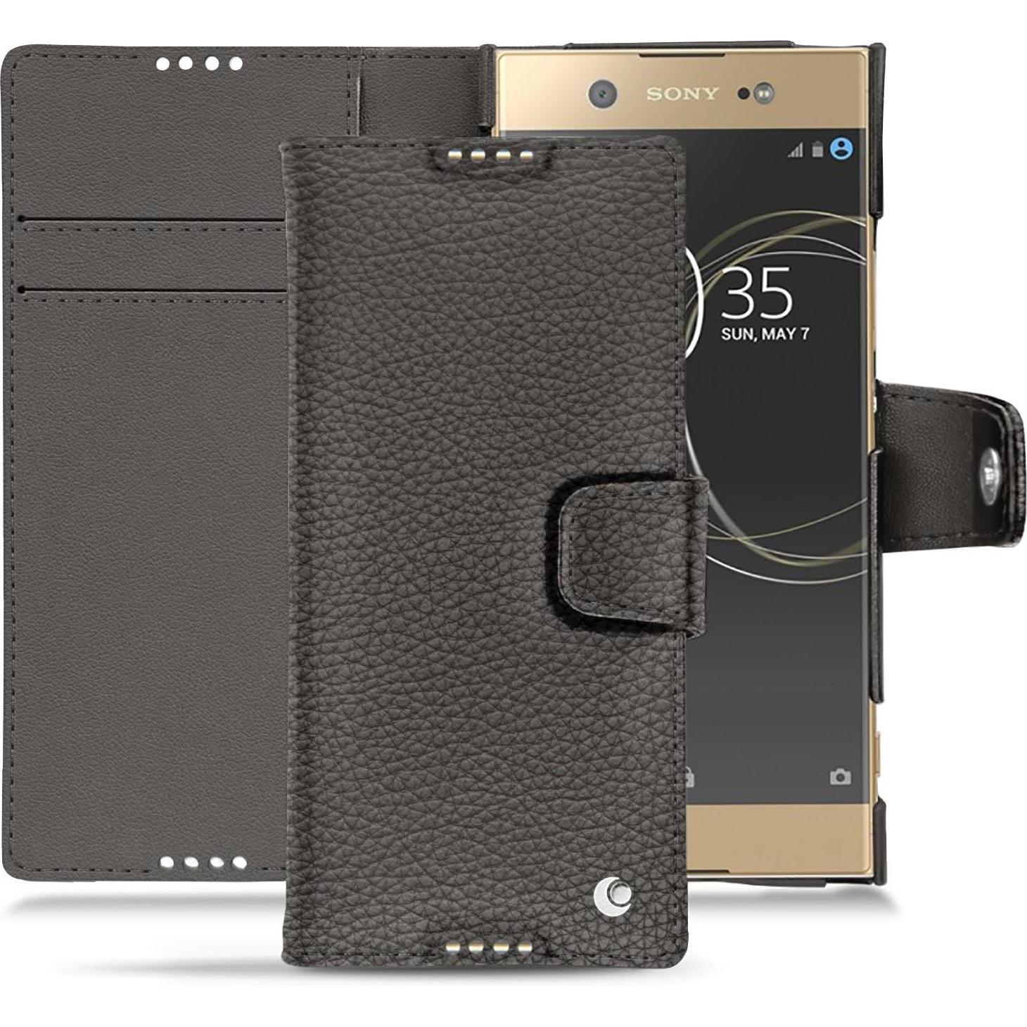 Bild von Noreve Lederschutzhülle Wallet (Sony Xperia XA1 Ultra), Smartphone Hülle, Grau