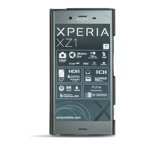 Bild von Noreve Lederschutzhülle für Sony Xperia XZ1 – Elegante Smartphone Hülle in Grau
