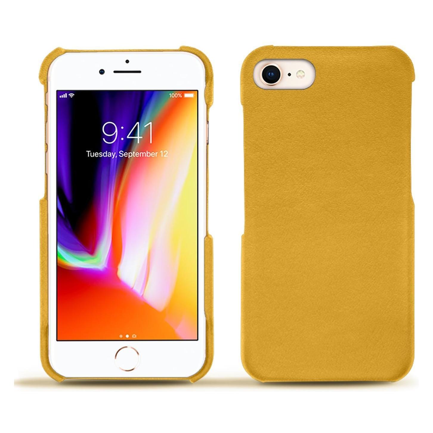Bild von Noreve Lederschutzhülle (Apple iPhone 8), Smartphone Hülle, Gelb