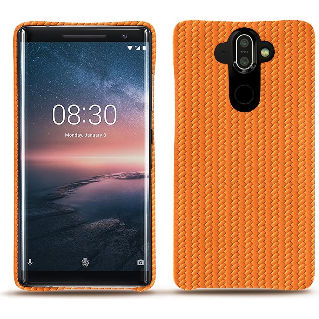 Bild von Noreve Lederschutzhülle (Nokia 8 Sirocco), Smartphone Hülle, Orange