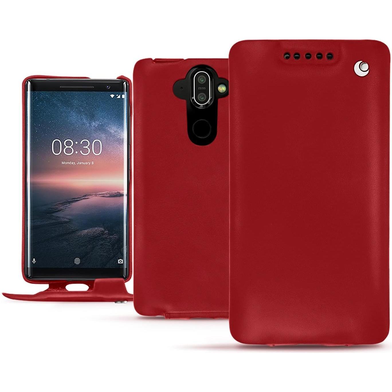 Bild von Noreve Lederschutzhülle vertikal (Nokia 8 Sirocco), Smartphone Hülle, Rot