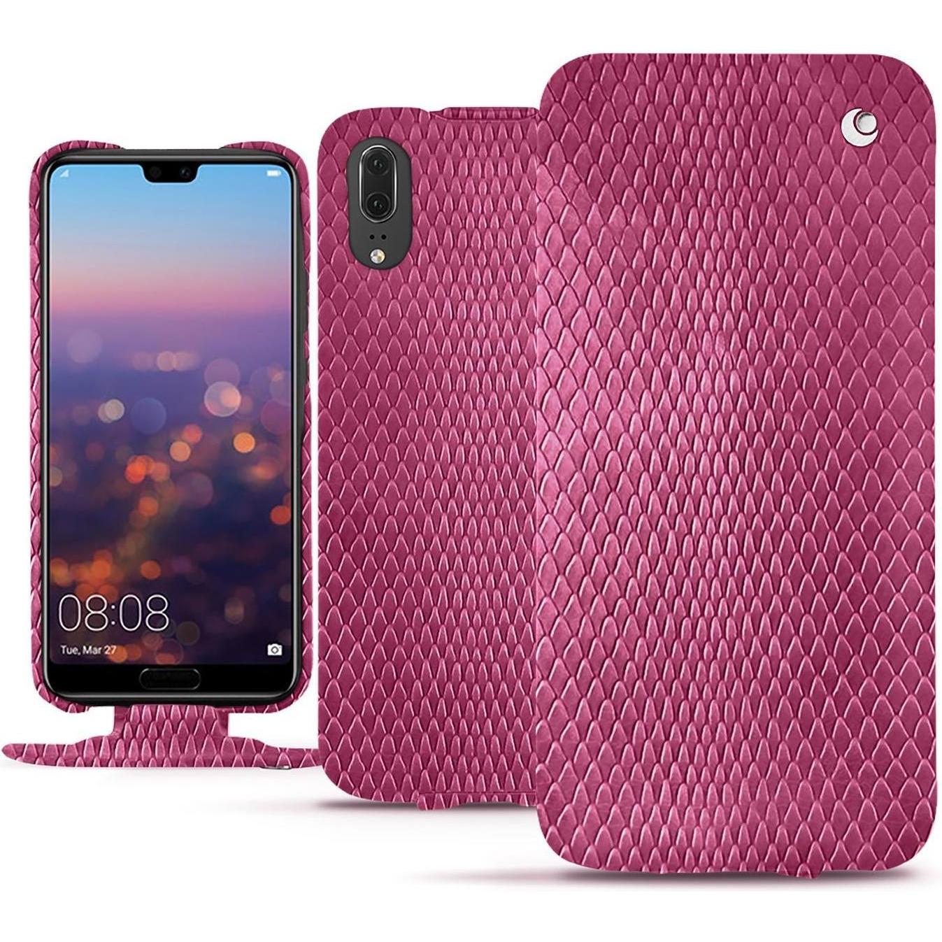 Bild von Noreve Lederschutzhülle vertikal (Huawei P20), Smartphone Hülle, Rosa