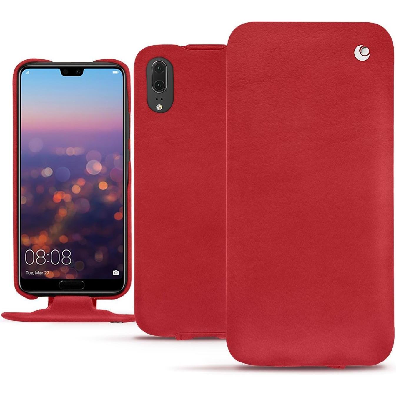 Bild von Noreve Lederschutzhülle vertikal (Huawei P20), Smartphone Hülle, Rot
