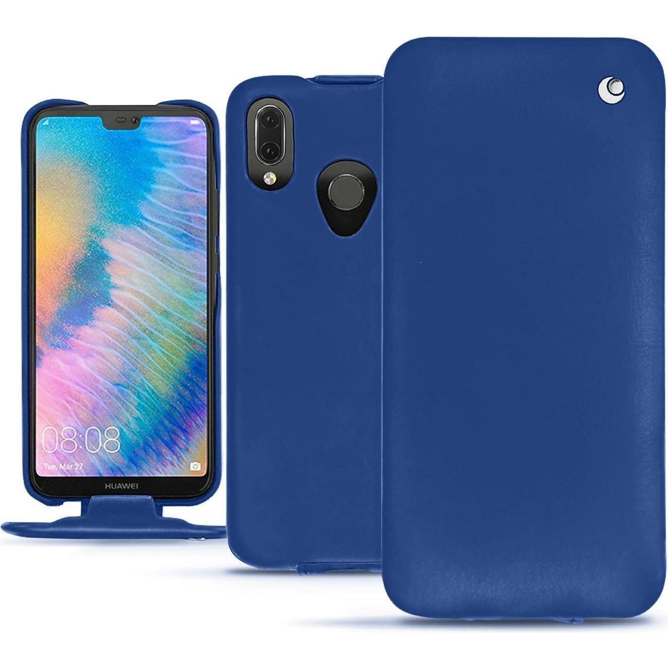Bild von Noreve Lederschutzhülle vertikal (Huawei P20 Lite), Smartphone Hülle, Blau