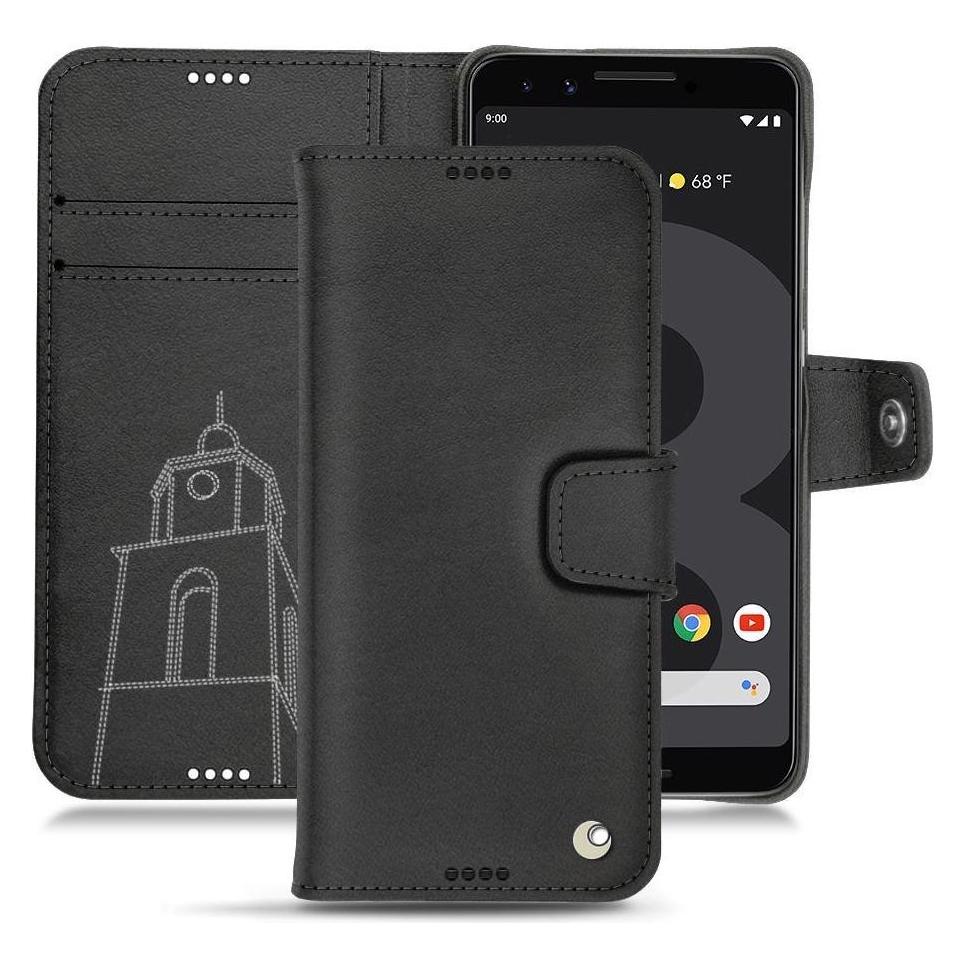 Bild von Noreve Lederschutzhülle Wallet (Google Pixel 3), Smartphone Hülle, Schwarz