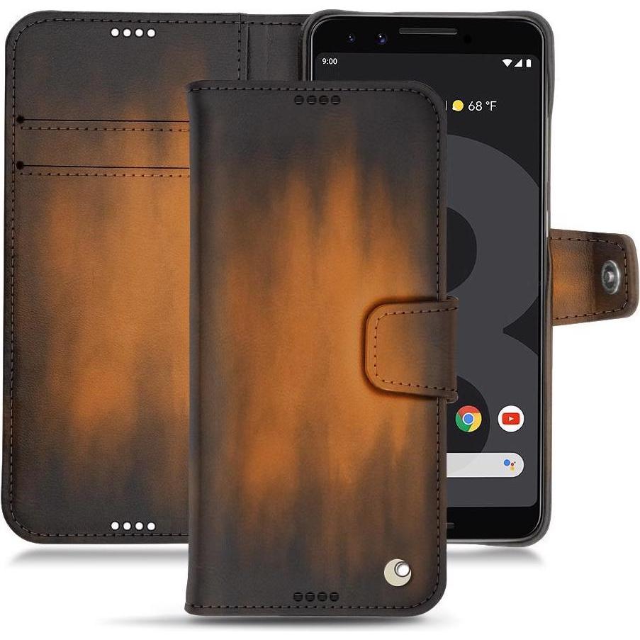 Bild von Noreve Lederschutzhülle Wallet (Google Pixel 3), Smartphone Hülle, Braun