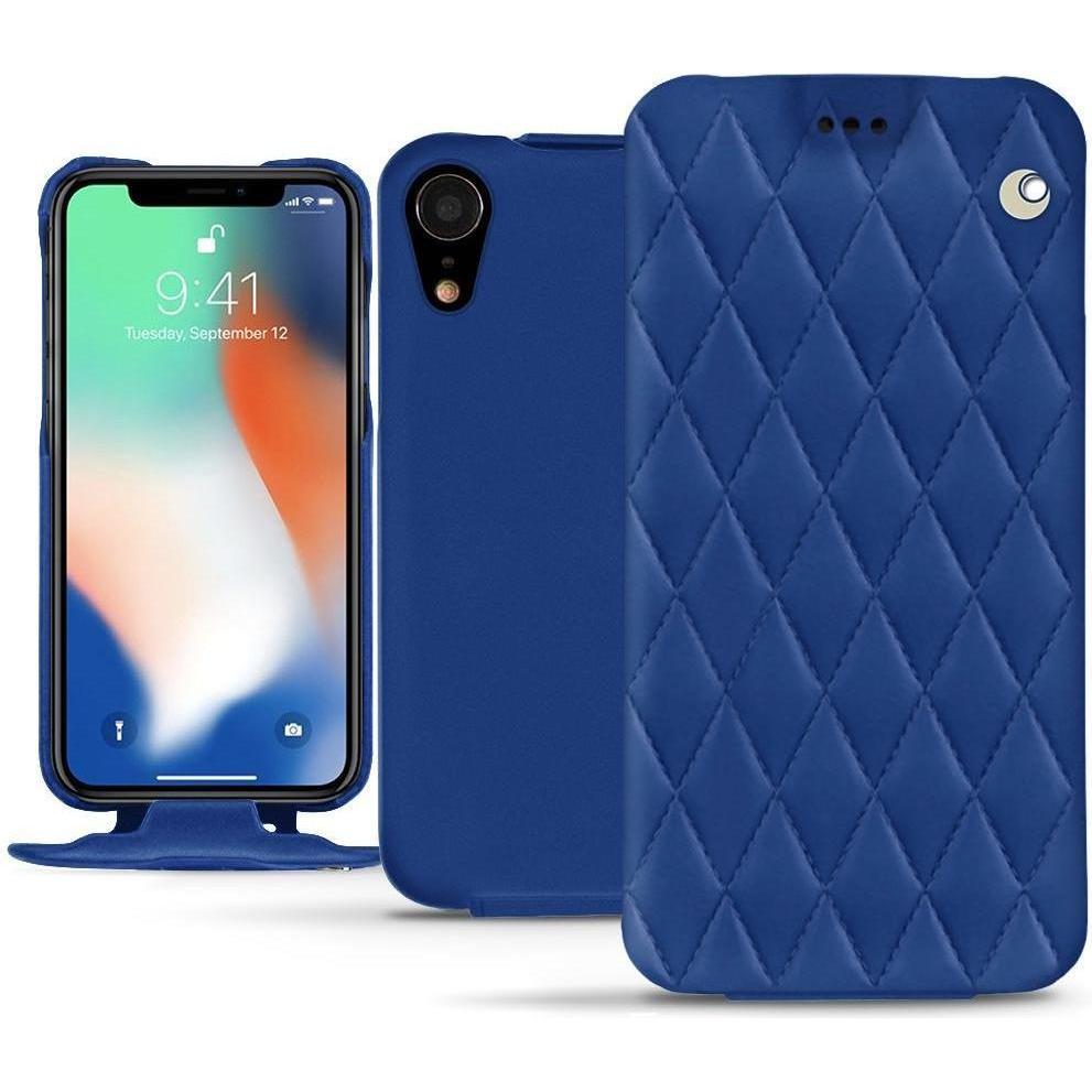 Bild von Noreve Lederschutzhülle vertikal (Apple iPhone XR), Smartphone Hülle, Blau